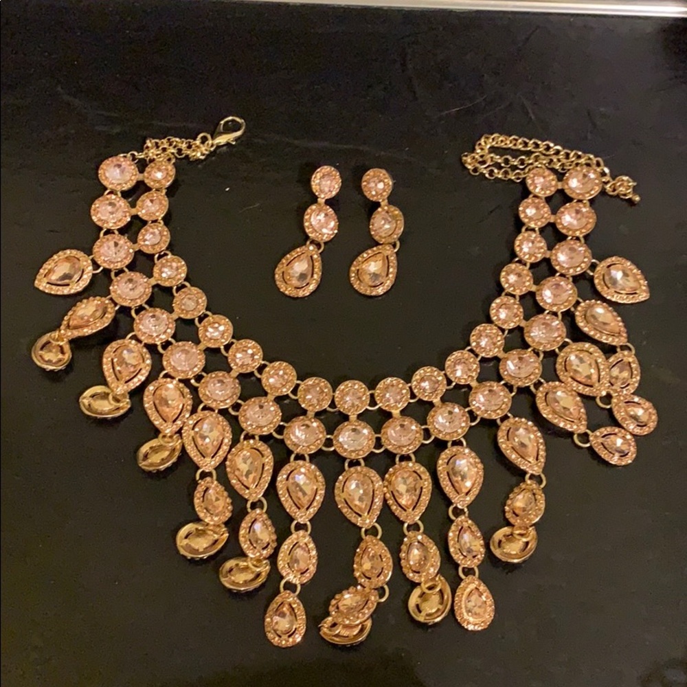 necklace and earrings